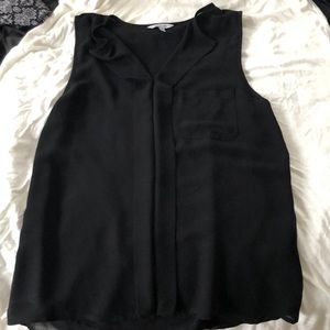 Size S, sleeveless black blouse